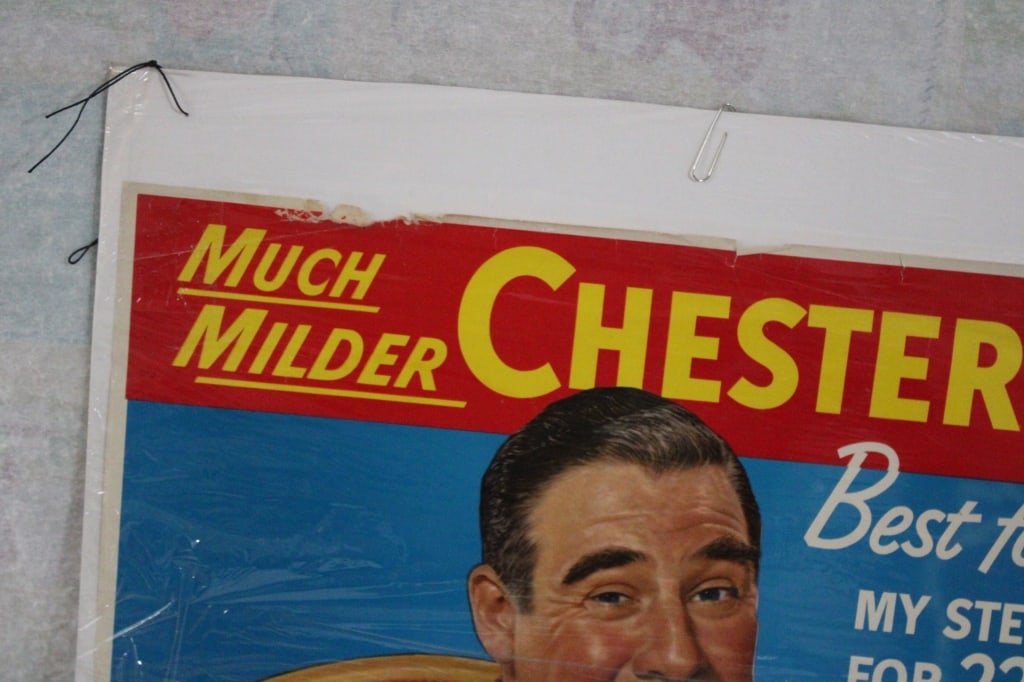 2 1950's Chesterfield Cigarette Poster Banner Ads - 2