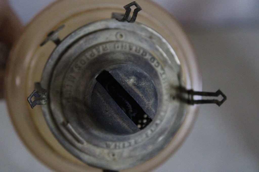 Stoneware Gin Jug, Crock, 2 Kerosene Lamps - 16