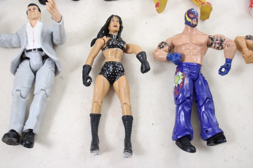 10 WWE WWF Titan Tron Wrestler Figures JAKKS - 3