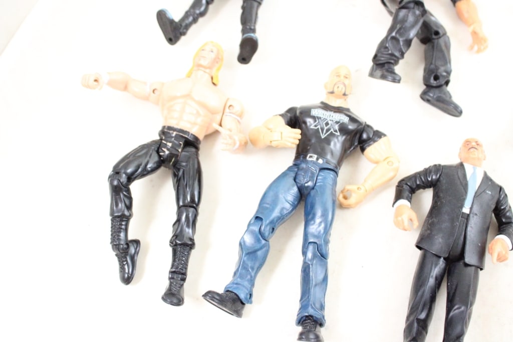 10 WWE WWF Titan Tron Wrestler Figures JAKKS - 8