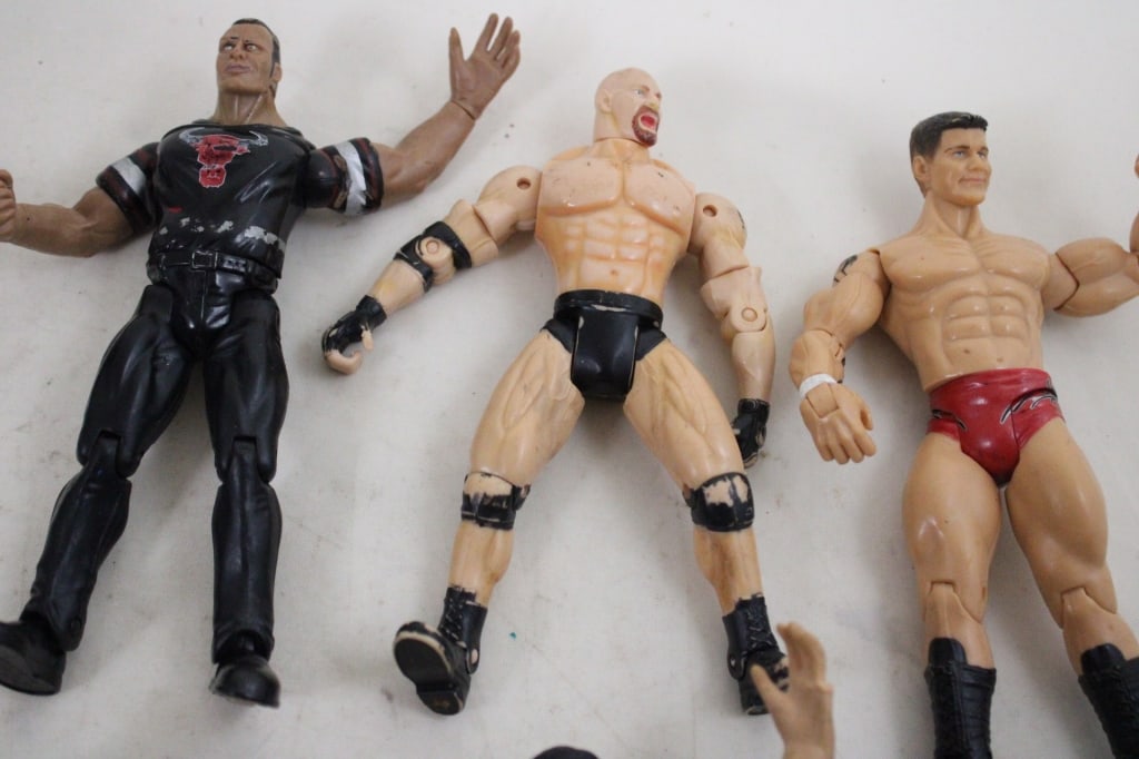 10 WWE WWF Titan Tron Wrestler Figures JAKKS - 10