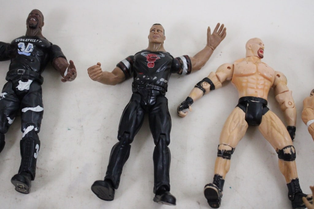 10 WWE WWF Titan Tron Wrestler Figures JAKKS - 9