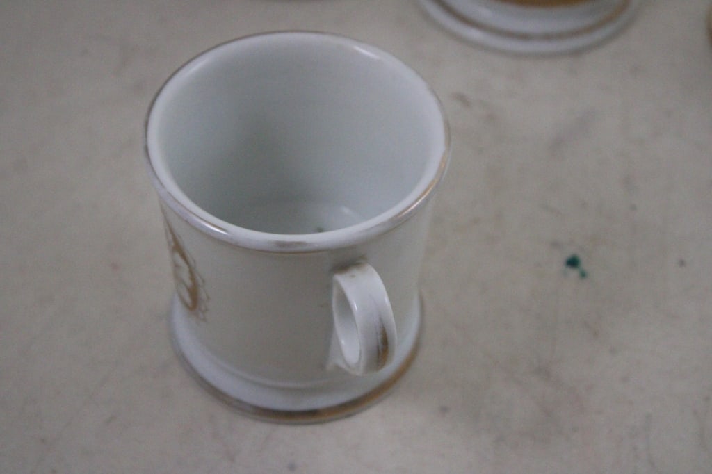 8 Antique Shaving Mugs & Moustache Cups - 14