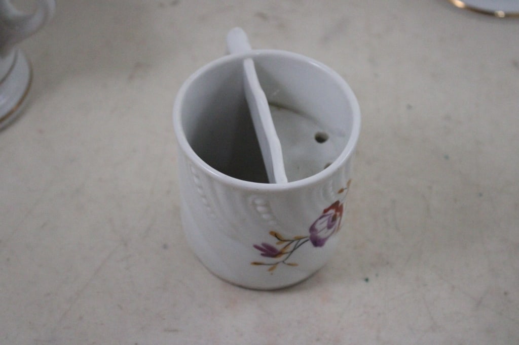 8 Antique Shaving Mugs & Moustache Cups - 9