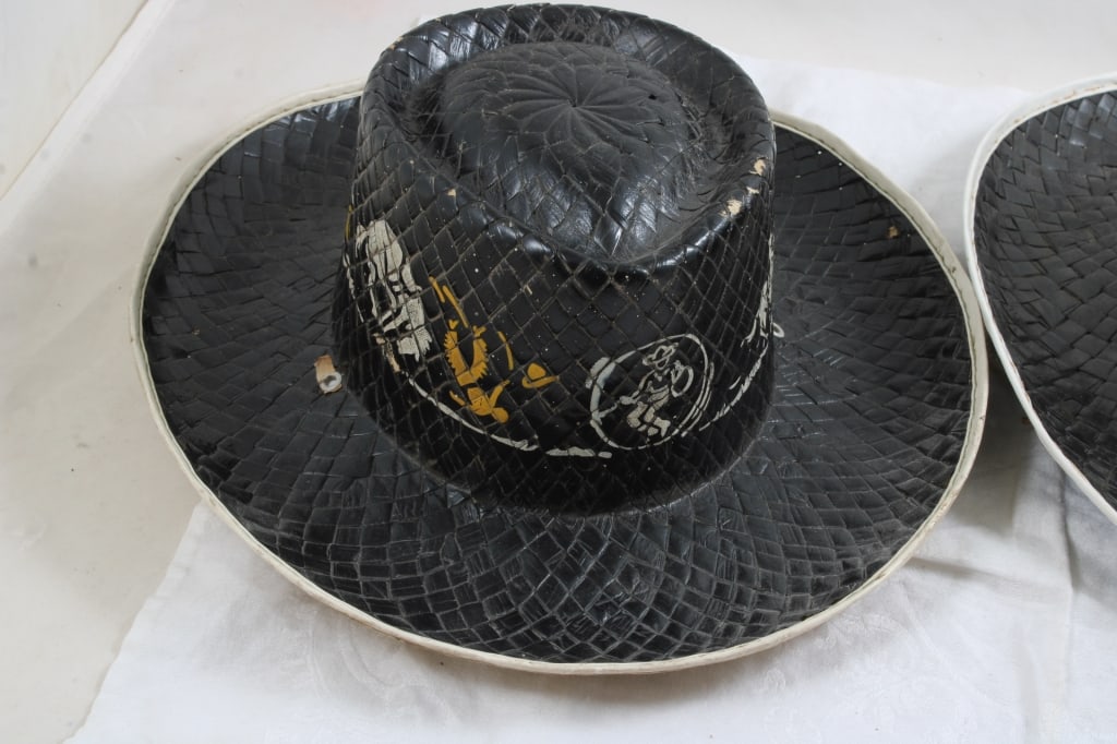 2 Straw Children's Rodeo Cowboy Hats - 2