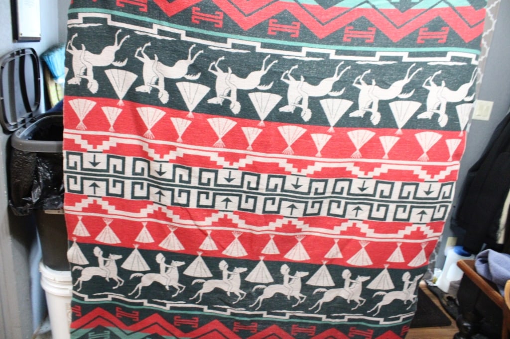 Native American Blanket Throw Tribal Pattern - 9