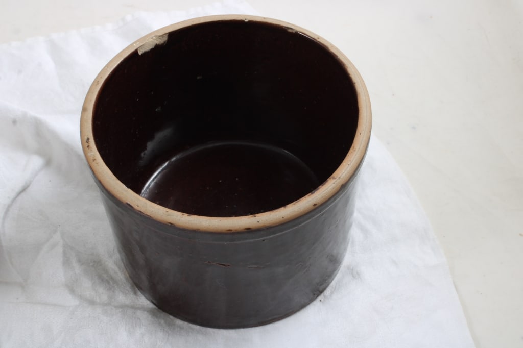 5 Pound Stoneware Butter Crock, 1 Gallon Crock - 10