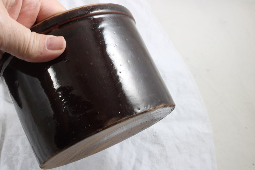 5 Pound Stoneware Butter Crock, 1 Gallon Crock - 12