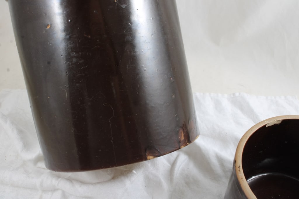 5 Pound Stoneware Butter Crock, 1 Gallon Crock - 8