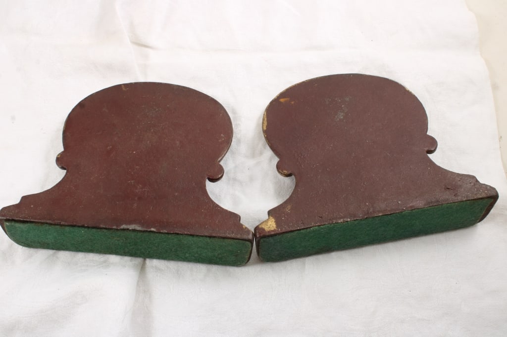 2 Cast Iron Bookends End of Trail, Landscape - 6