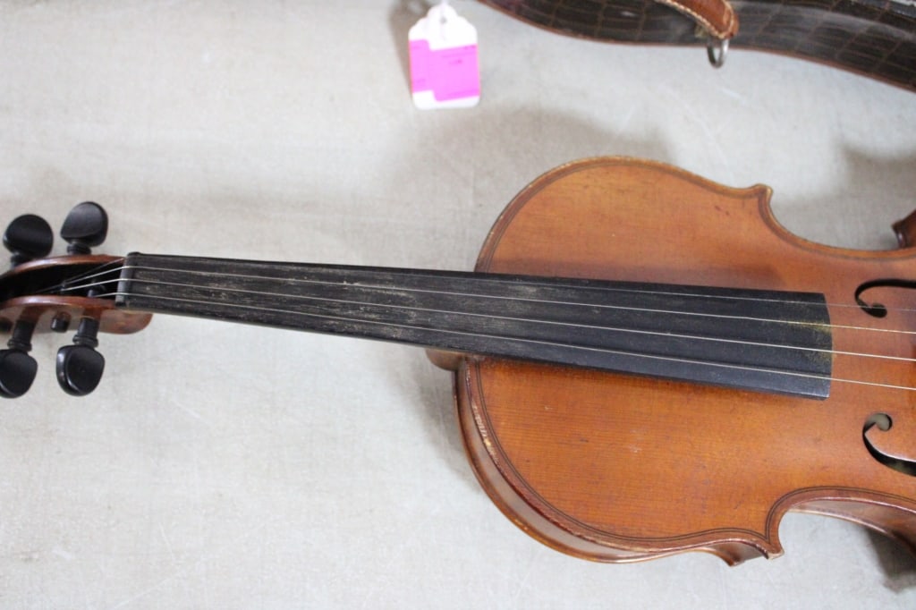 1906 Robert Paulus Straduvarius Violin, Case, Bow - 4