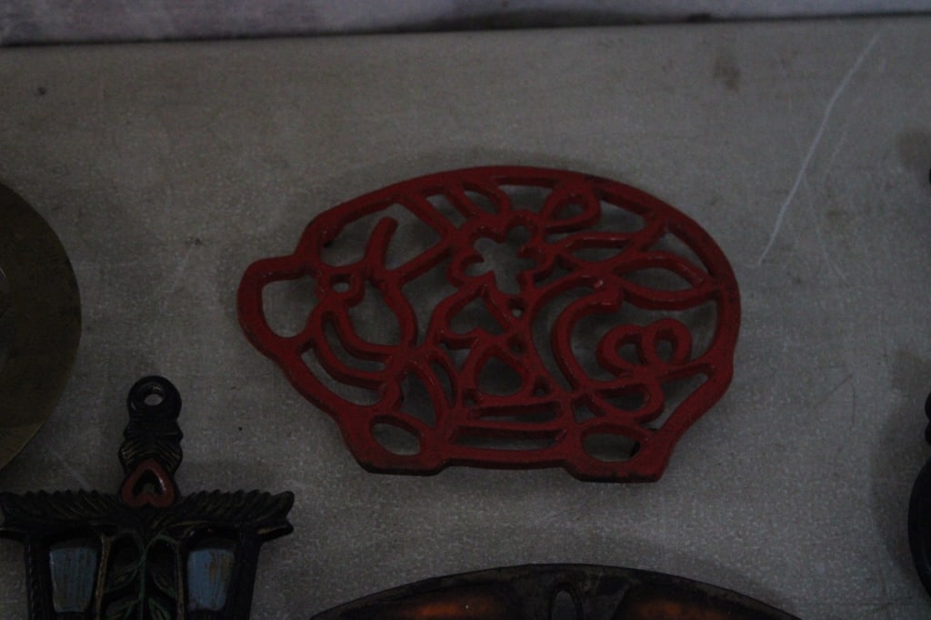 13 Cast Iron Kitchen Collectible Trivets - 11