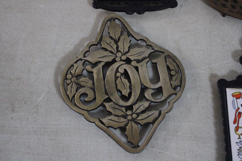 13 Cast Iron Kitchen Collectible Trivets - 2