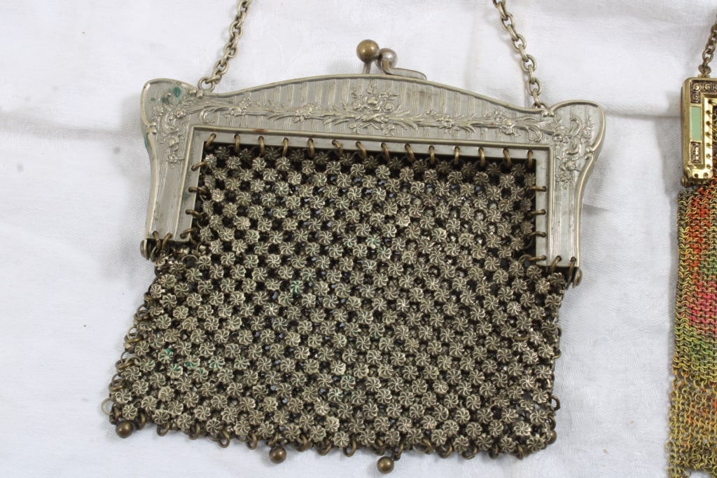 2 Flapper Chainmail Purses - 2