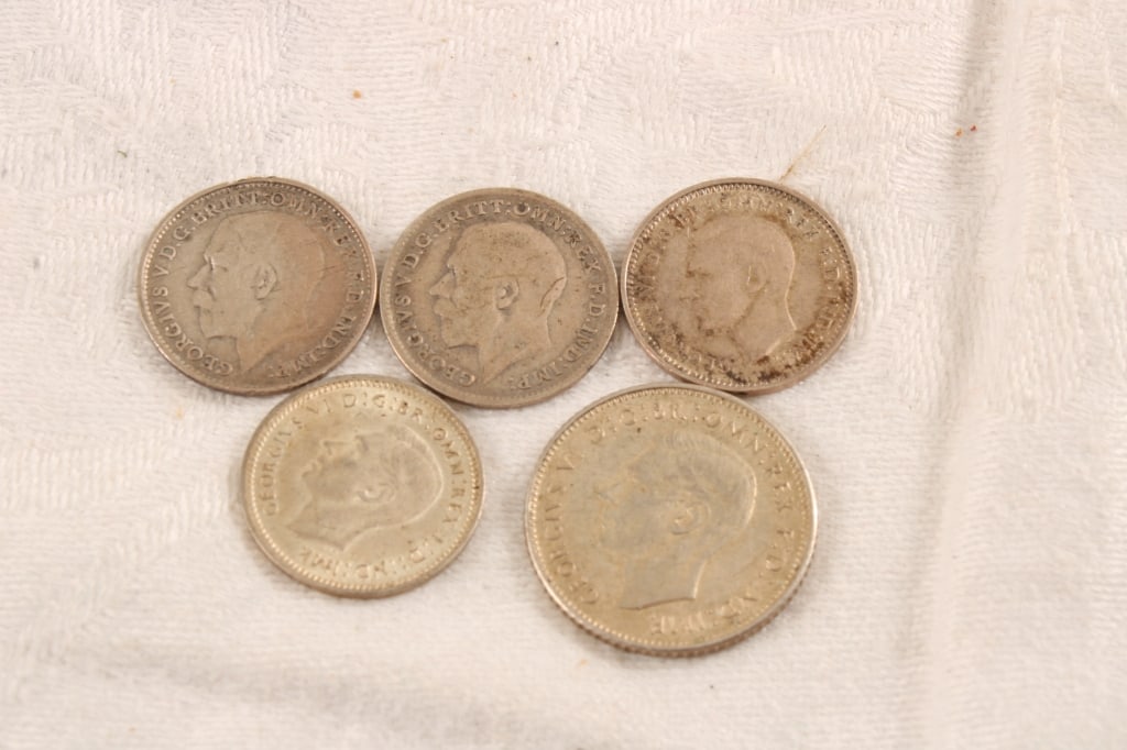 5 Foreign Silver Coins (1 of 10)