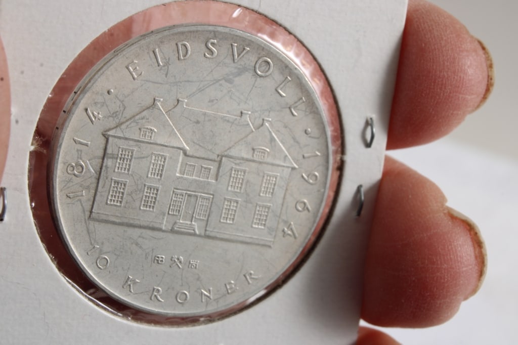 1964 Norway 10 Kroner Silver Coin - 8