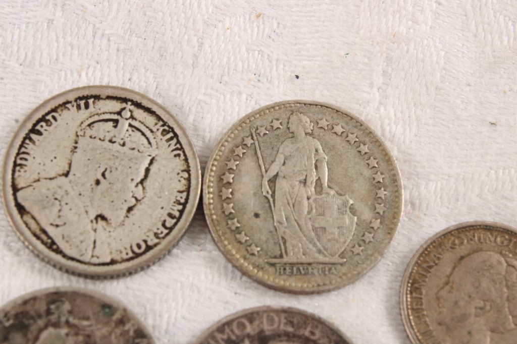 5 Antique Foreign Silver Coins - 2