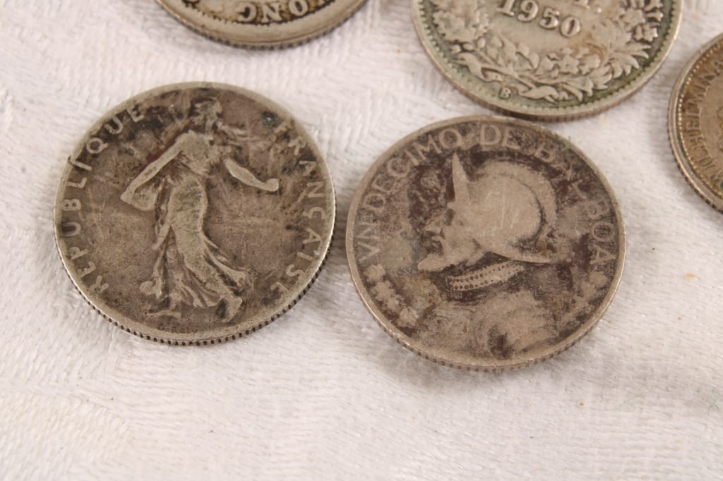 5 Antique Foreign Silver Coins - 4