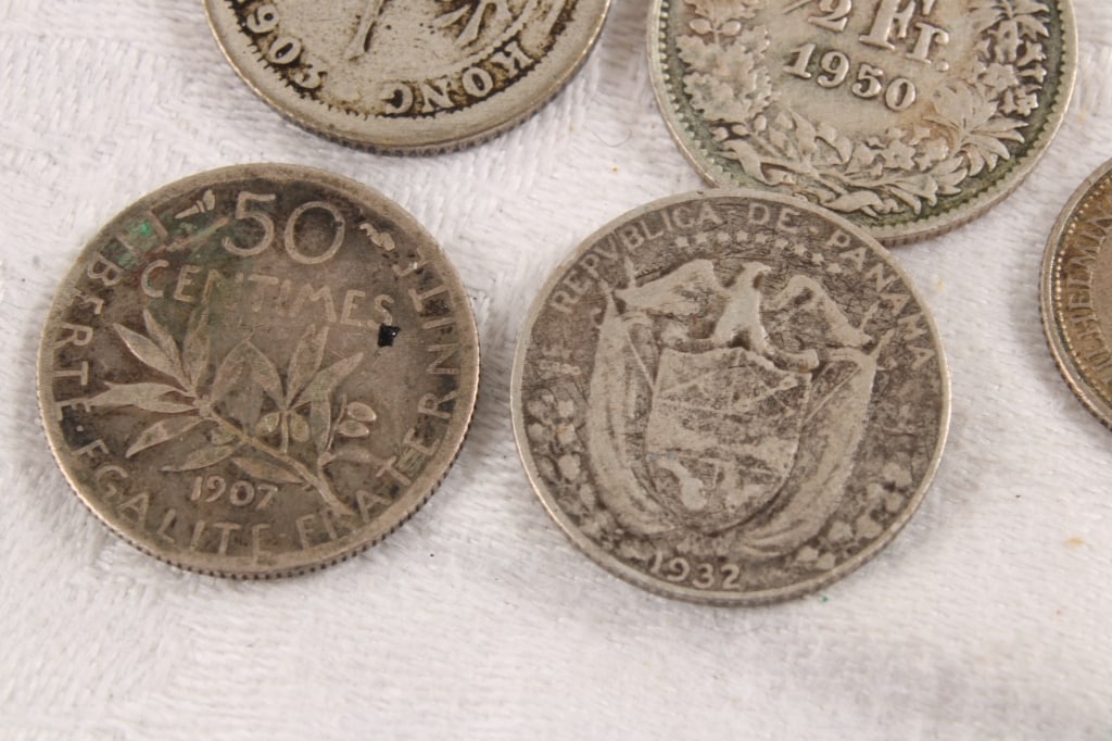 5 Antique Foreign Silver Coins - 5