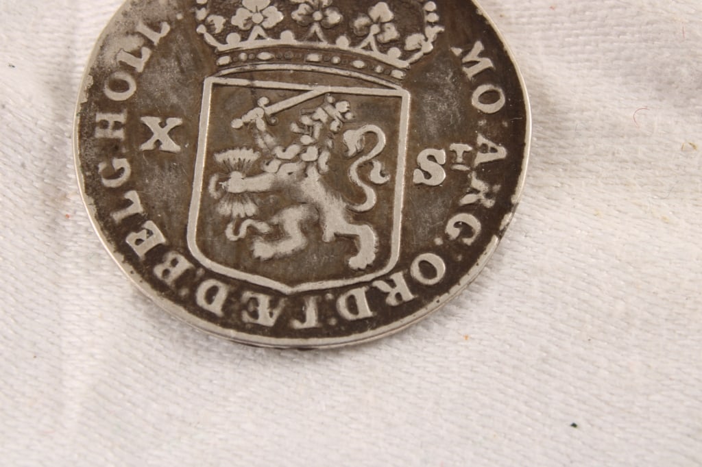 1751 Netherlands Holland 10 Stivers Silver Coin - 3