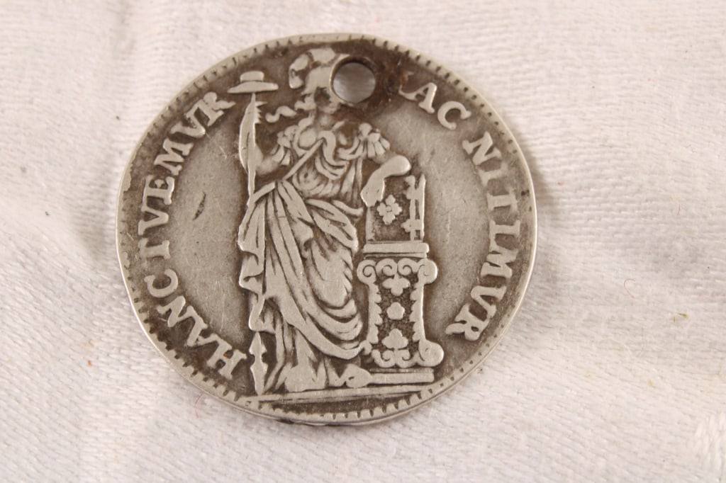 1751 Netherlands Holland 10 Stivers Silver Coin - 4