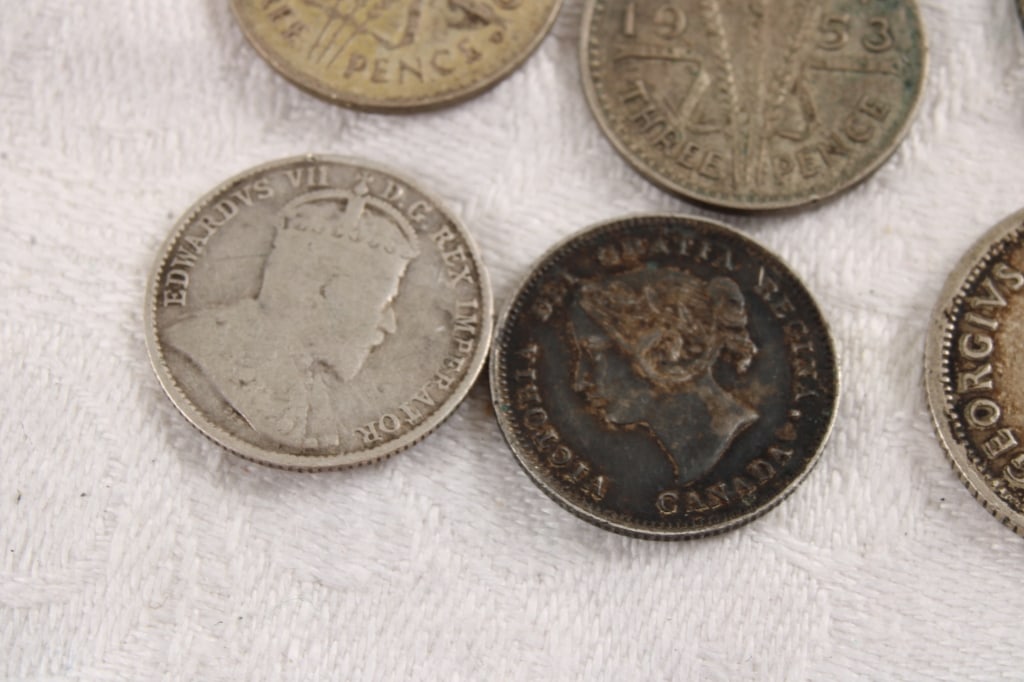 7 Antique Foreign Silver Coins - 4
