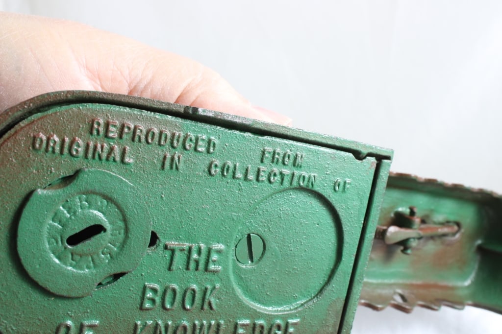 Book of Knowledge Cast Iron Mechanical Bank - 13