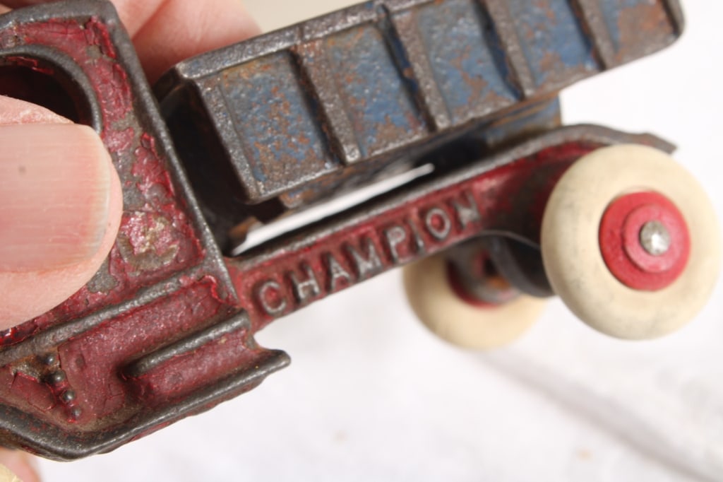 1920's Champion Cast Iron Mack Dump Truck - 7