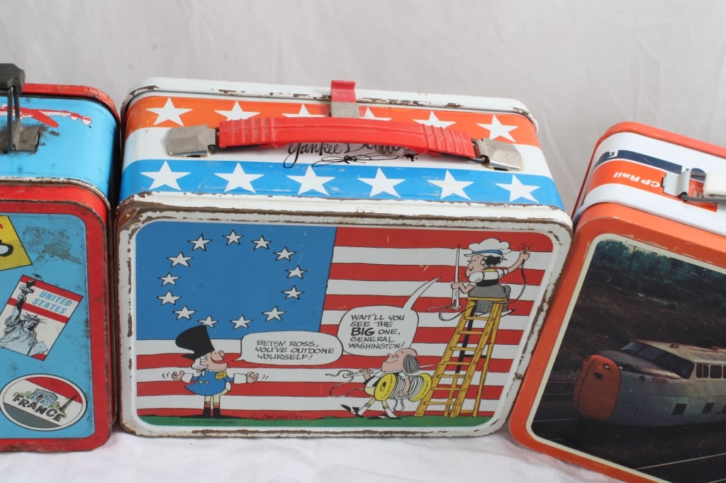 4 Vintage Metal Lunch Boxes - 15