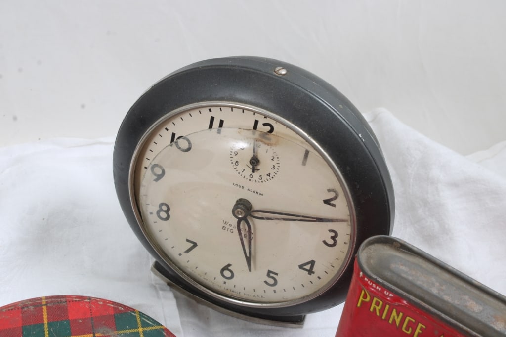 Tobacco Tins, Clock, Tube Repair, Jar Opener in - 20