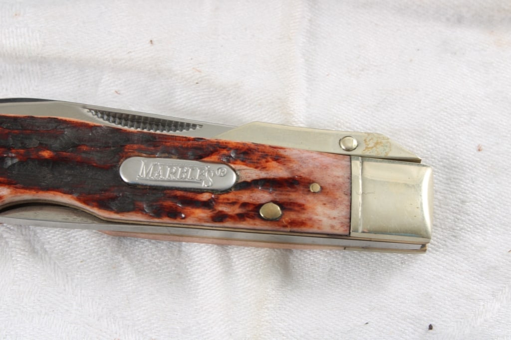 Marbles Folding Hunting Lock Blade Knife in Case - 2
