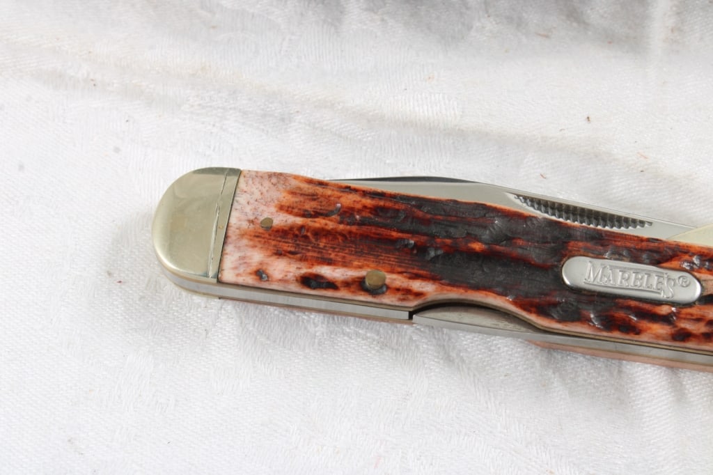 Marbles Folding Hunting Lock Blade Knife in Case - 3