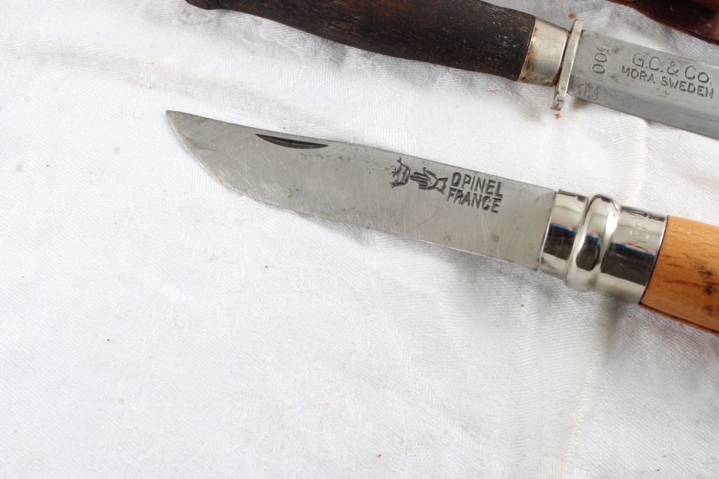 1 Mora Sweden Fixed Blade & 1 Opinel Folding Knife - 4