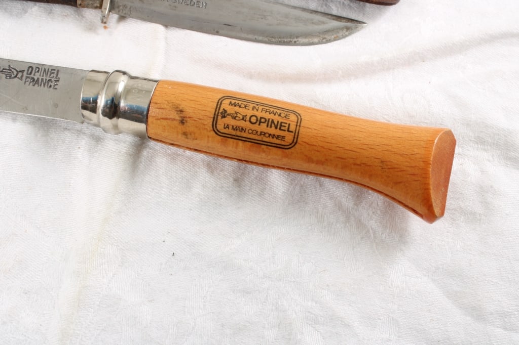 1 Mora Sweden Fixed Blade & 1 Opinel Folding Knife - 5