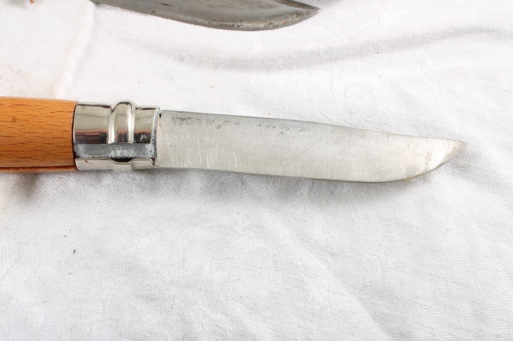 1 Mora Sweden Fixed Blade & 1 Opinel Folding Knife - 6