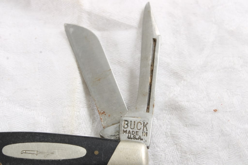 5 Folding Knives Buck 3 Blade, Frost Cutlery, - 6