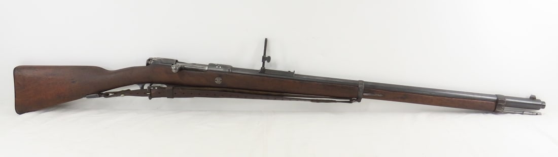 German Amberg 1889 Gewehr 88/05 S Commission Rifle: German Amberg 1889 Gewehr 88/05 S Commission Rifle - ANTIQUE, SN# 4406, top of receiver marked "S (crown) Amberg 1889", proof marks, left side marked "G.Mod. 88", converted to take the 7.92 x 57