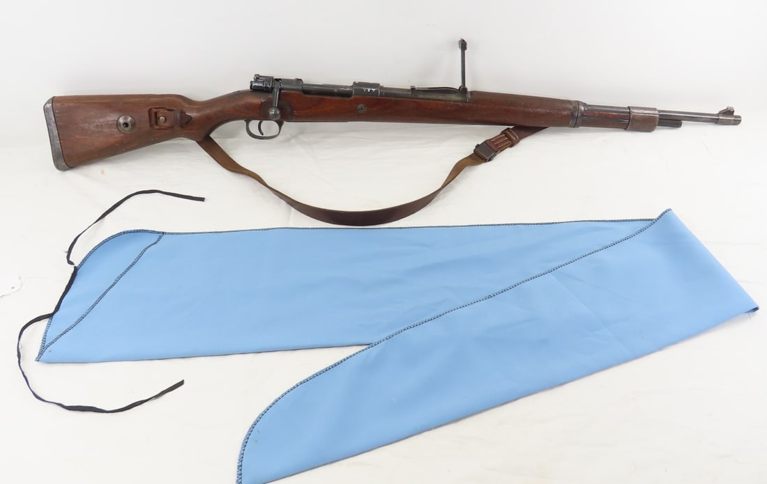 1938 Oberndorf K98k Mauser Rifle w/Waffenamt: 1938 Oberndorf K98k Mauser Rifle w/Waffenamt - SN# 6979l, no import marks, top receiver marked "42 1938", left receiver: "eagle/swastika 6979l Mod. 98", right side marked with 3