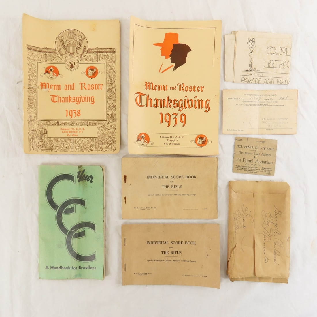 CCC & WWII US Navy Soldier Trunk and Mementos - 7