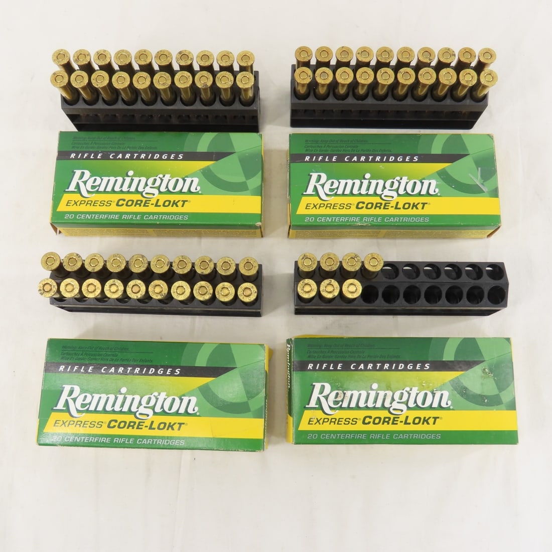67 Rounds Remington Express Core-Lokt 30-30 Win: 67 Rounds Remington Express Core-Lokt 30-30 Win - 170 gr. 3 full boxes of 20 & 1 partial box of 7. Lot Size 6x6x3" 4 LB All information and photos are intended to be as accurate as possible, but