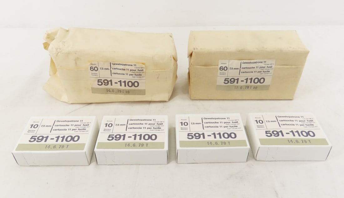 100 Rounds 7.5mm Swiss Ammunition (1 of 11)