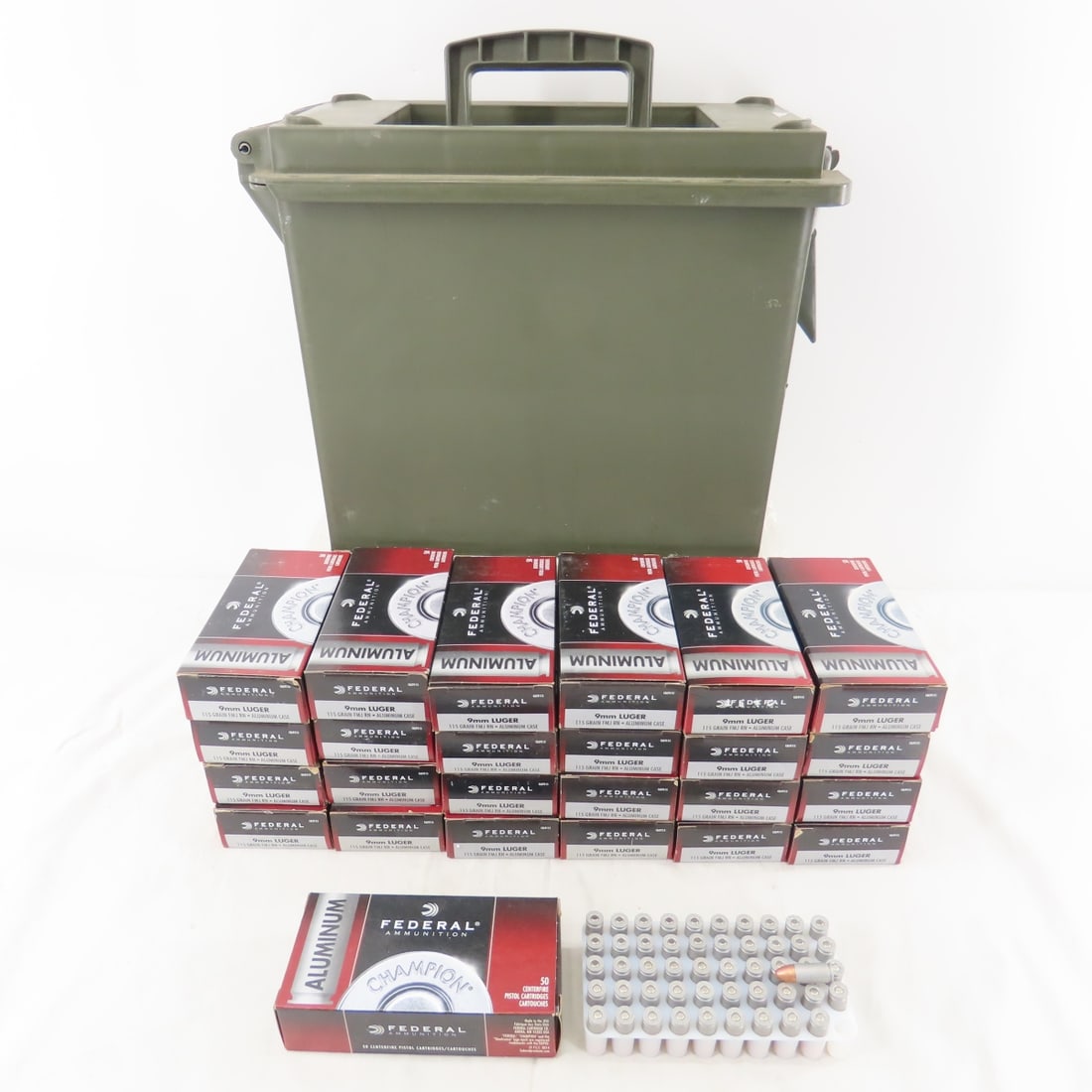 1250 Rounds Federal Champion 9mm Luger Ammunition (1 of 9)