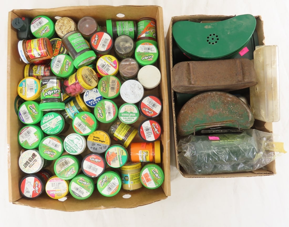 Various Jars of Fishing Baits & Bait Containers (1 of 11)