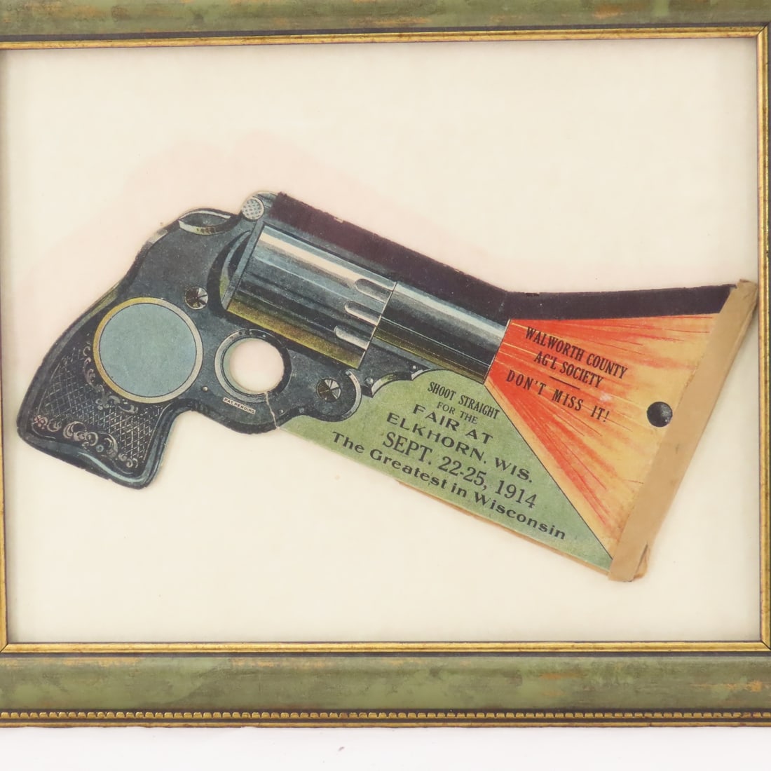Vintage 1914 Paper Gun, Elkhorn Wisconsin Fair - 2