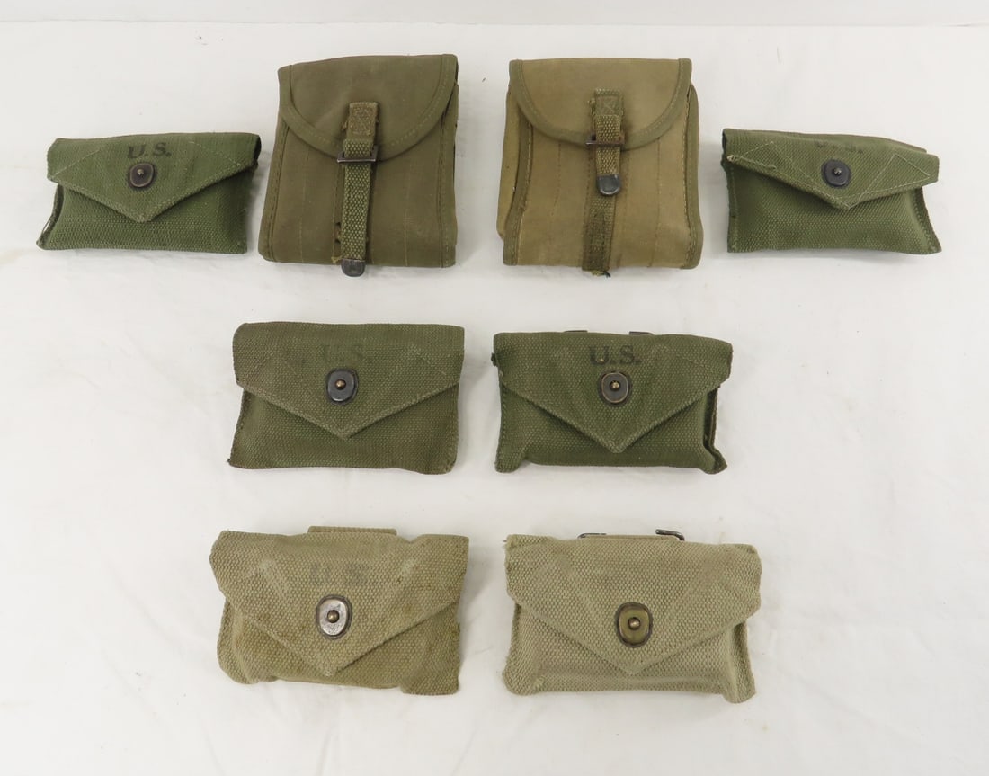 8 US Military WWII First Aid Pouches & Kits: 8 US Military WWII First Aid Pouches & Kits - Lot Size: 12 x 10 x 6", 3 lbs All information and photos are intended to be as accurate as possible, but errors are possible. No item may be returned or