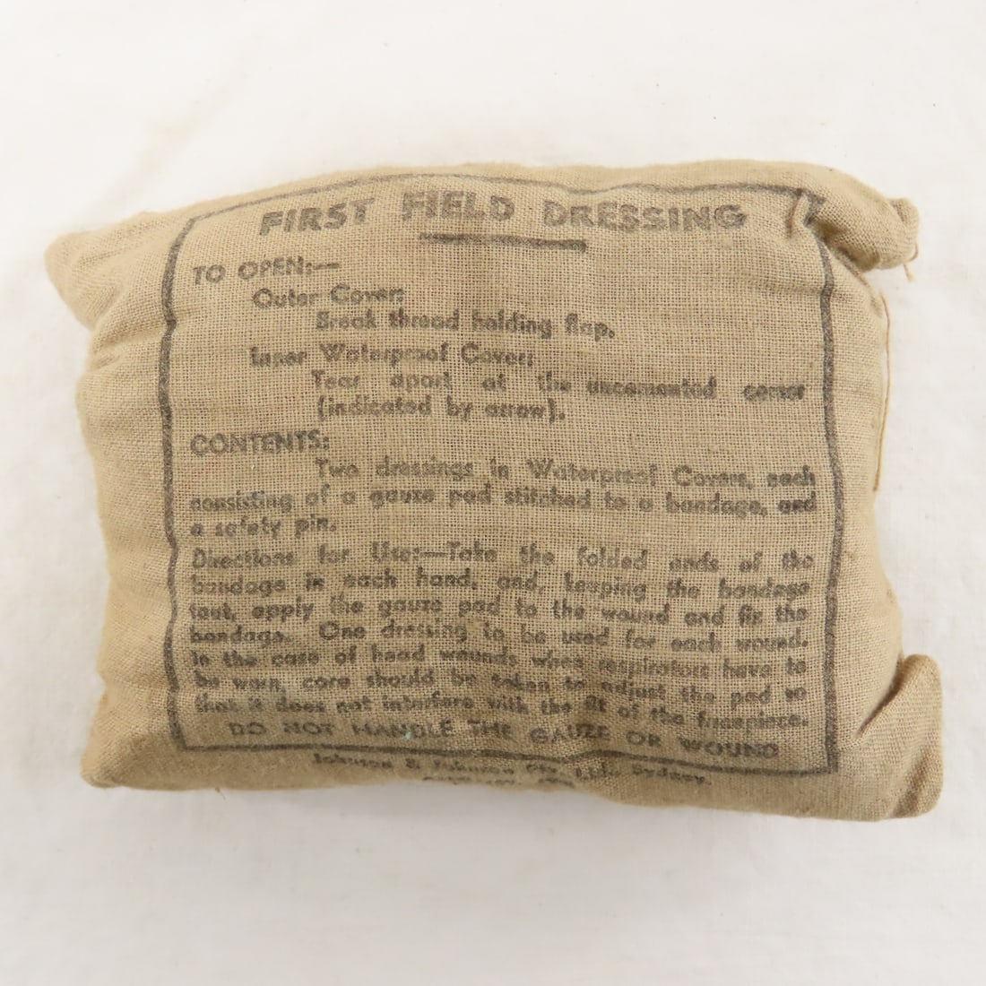 5 WWII British Military First Aid Field Dressings - 5