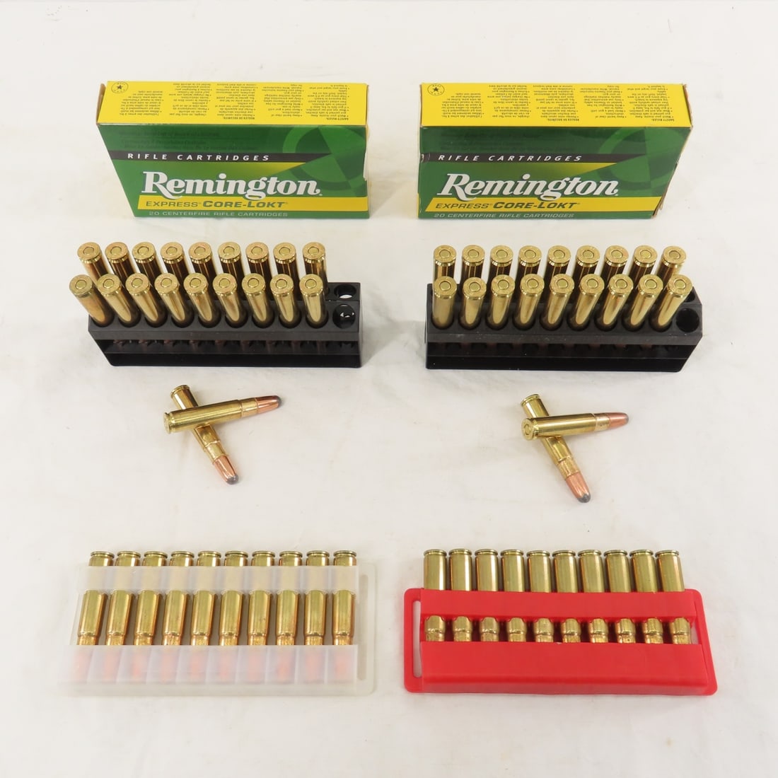 60 Rounds 35 Remington Ammunition: 60 Rounds 35 Remington Ammunition - Lot Size: 7 x 6 x 4", 4 lbs All information and photos are intended to be as accurate as possible, but errors are possible. No item may be returned or refused