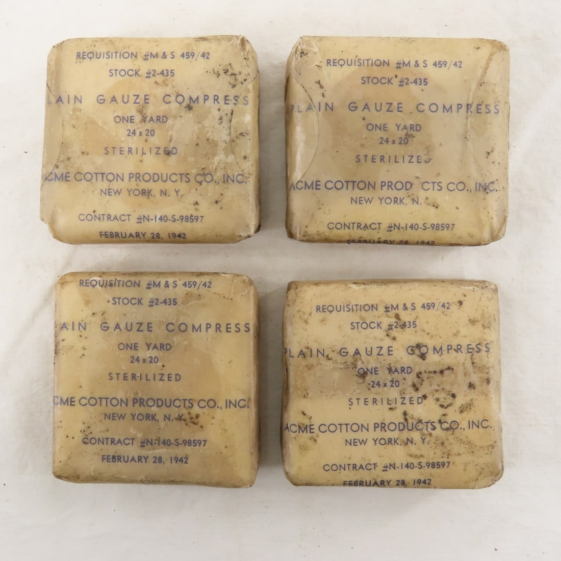 WWII US Military First Aid Field Dressings - 8