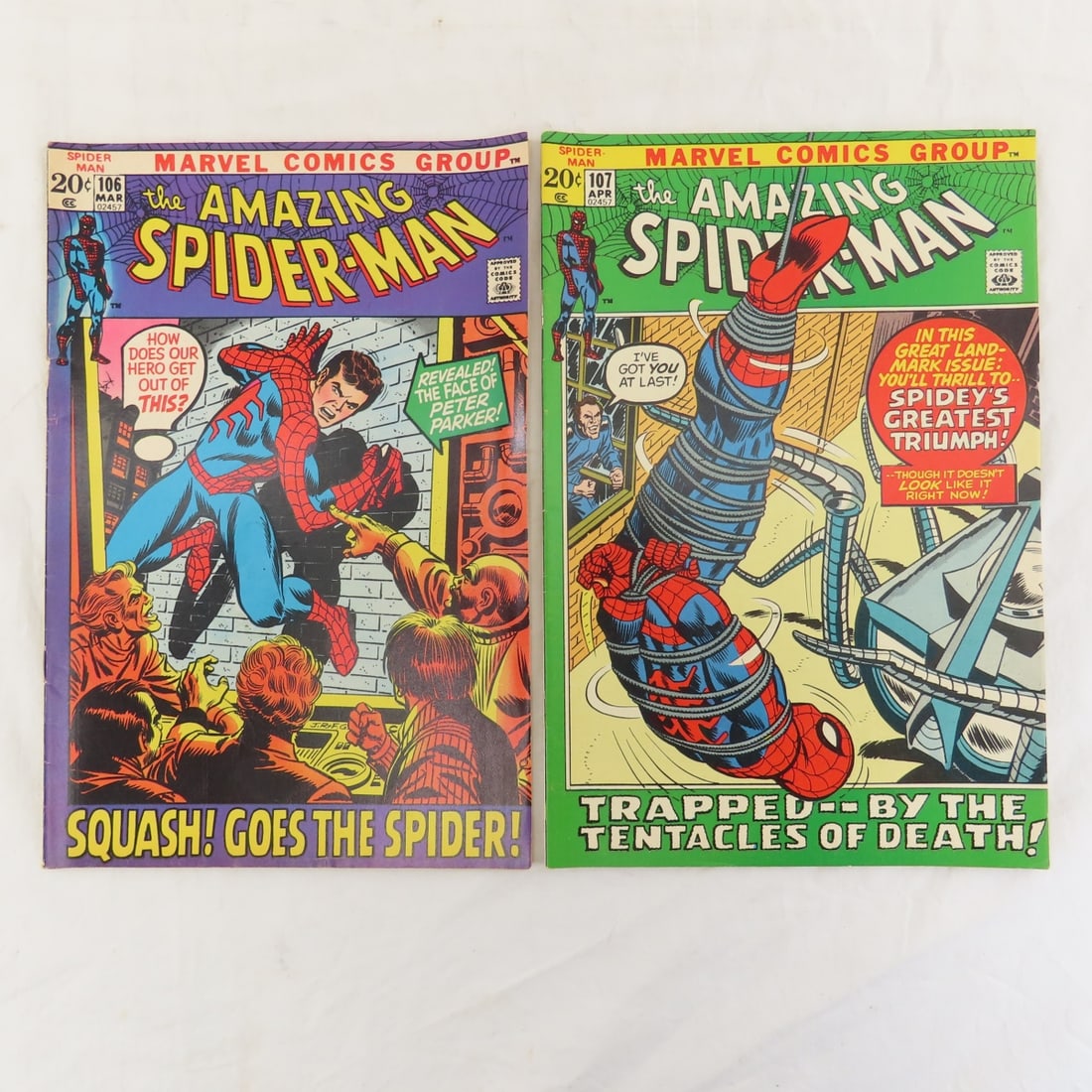 9 Amazing Spider-Man Comics #106-113, 119 (2),120 - 2