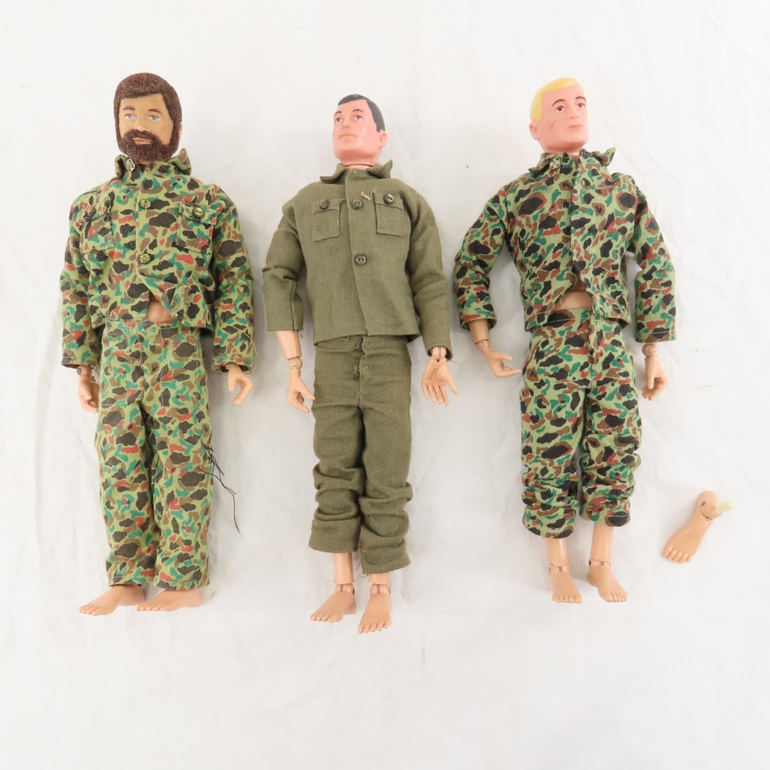 2 1965 & 1 1970 Flocked Hair GI Joe Figures (1 of 20)